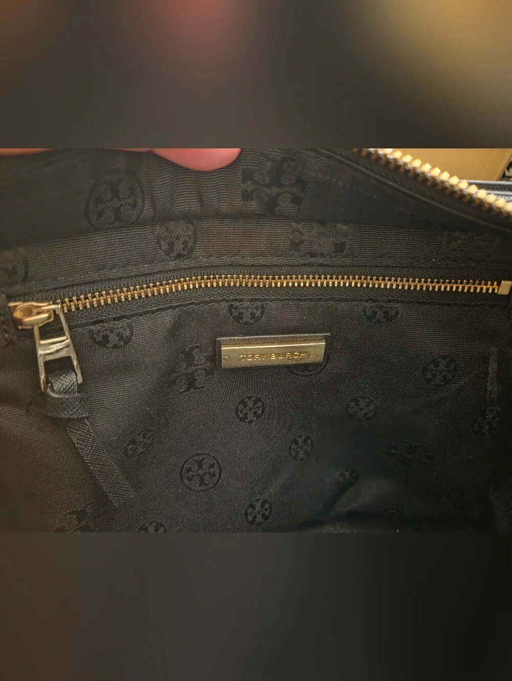Tory Burch Black Saffiano Satchel with Gold Hardware SEE LAST 2 PICS FOR FLAWS